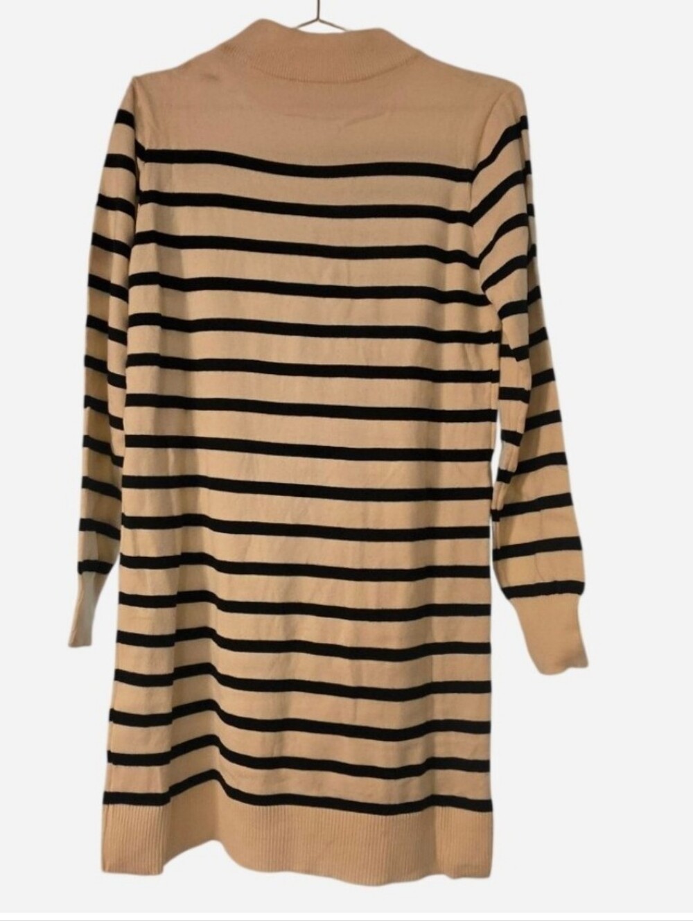 SHEIN Black & White Striped Knit Dress With Pockets Size Large